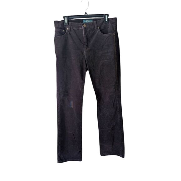 Lauren Ralph Lauren Classic Straight Brown Corduroy Pants Size 12 - Picture 1 of 10